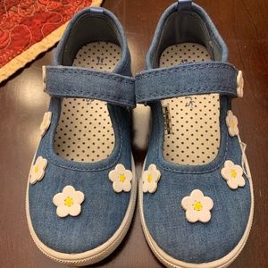 Carters size 11 denim blue Mary Jane sneakers